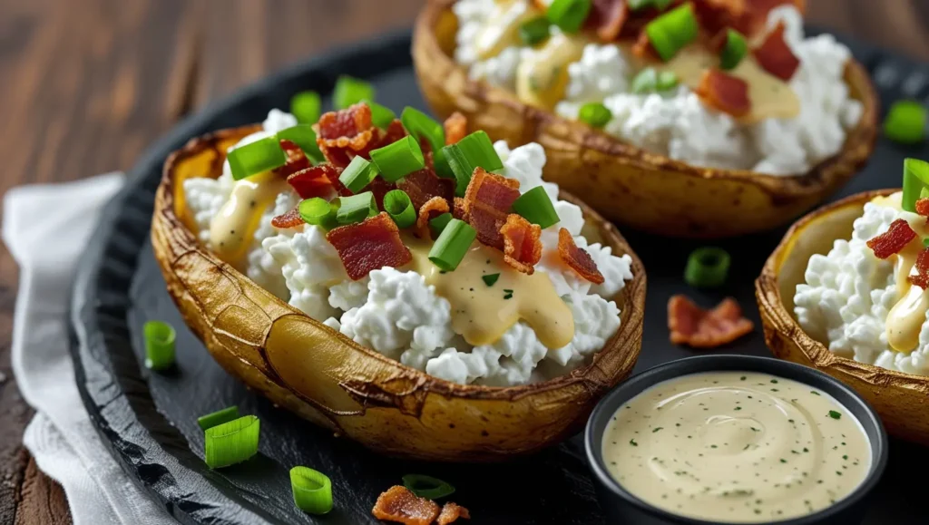 Cottage Cheese Recipe for Air Fryer Baked Potato Skins